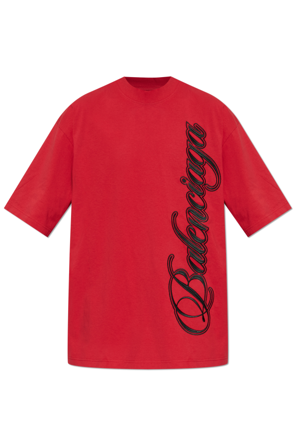 Balenciaga RED T-shirt with logo 1