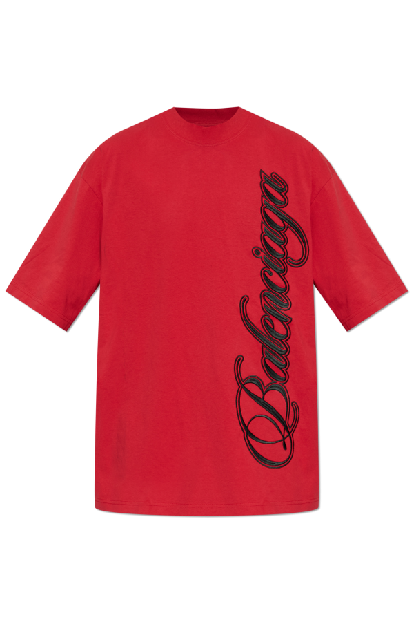 Balenciaga RED T-shirt with logo 1