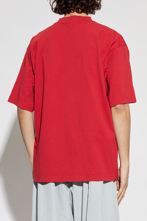 Balenciaga RED T-shirt with logo 4
