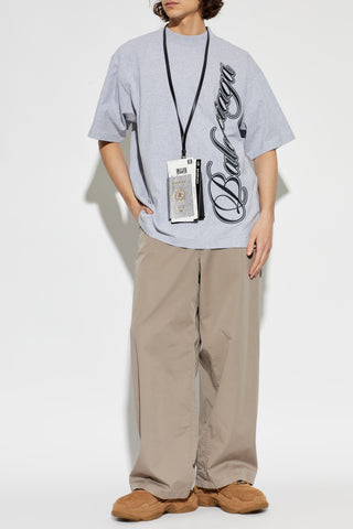 Balenciaga GREY T-shirt with logo 2