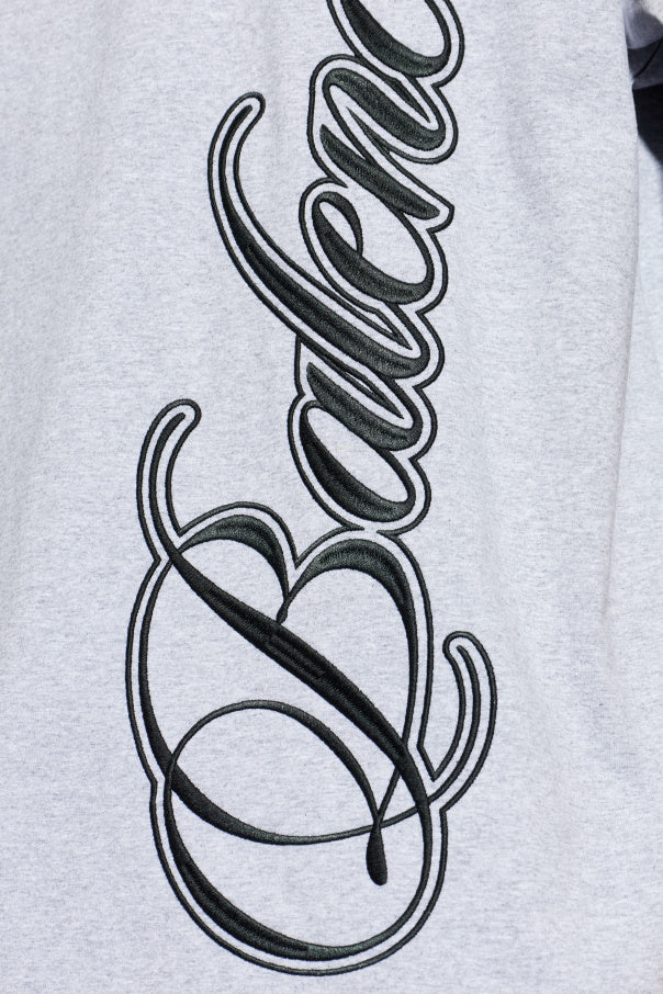 Balenciaga GREY T-shirt with logo 5
