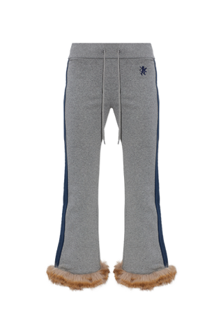 Balenciaga GREY Sweatpants finished with faux fur 1