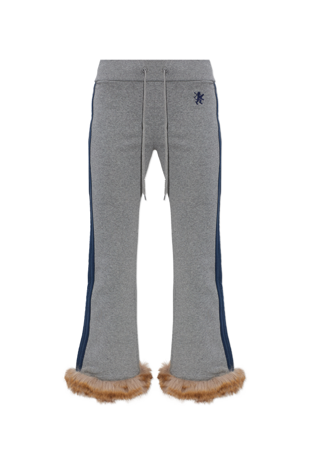 Balenciaga GREY Sweatpants finished with faux fur 1