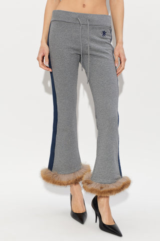 Balenciaga GREY Sweatpants finished with faux fur 3