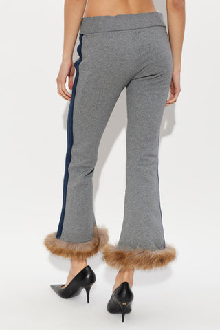 Balenciaga GREY Sweatpants finished with faux fur 4