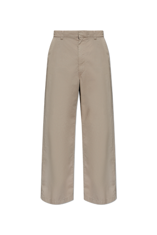Balenciaga BROWN Straight-leg cotton trousers 1