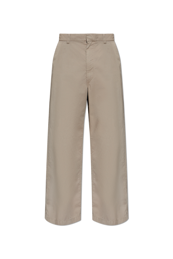 Balenciaga BROWN Straight-leg cotton trousers 1