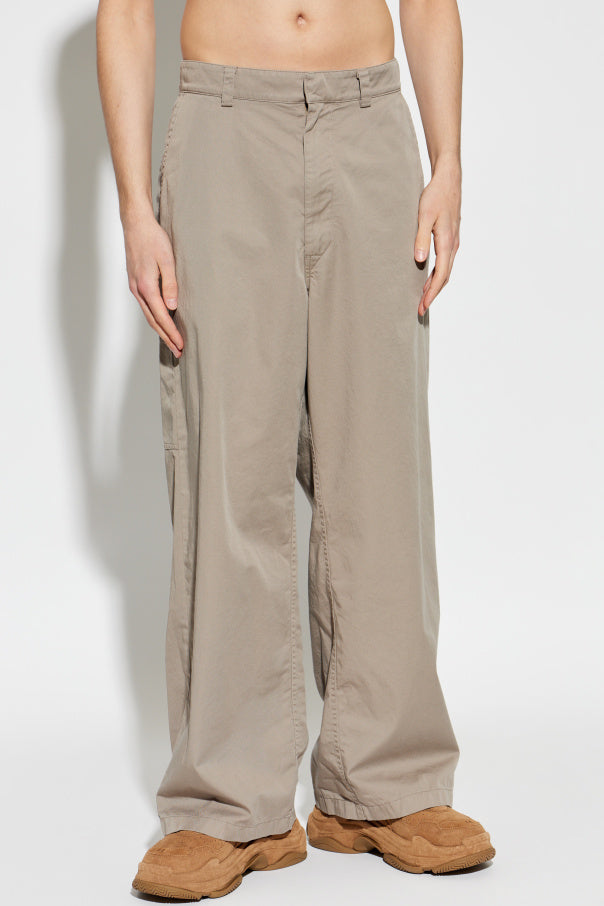 Balenciaga BROWN Straight-leg cotton trousers 3