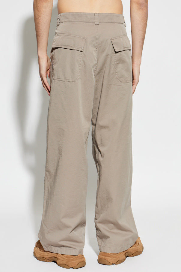 Balenciaga BROWN Straight-leg cotton trousers 4