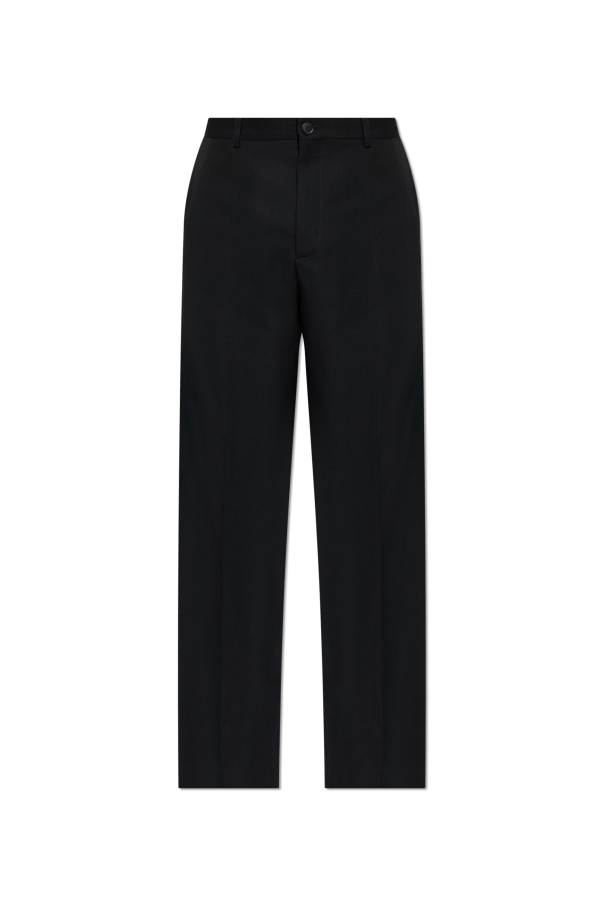 Balenciaga BLACK Straight-leg wool trousers 1