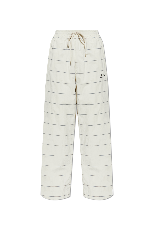 Balenciaga cream Ribbed sweatpants 1