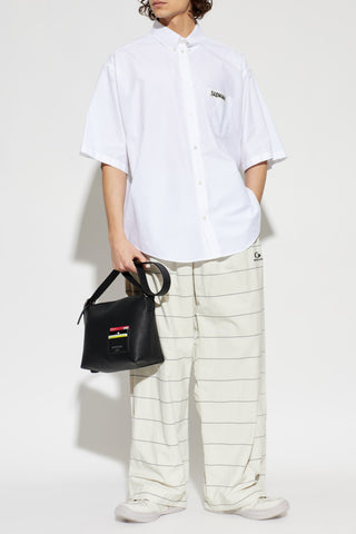 Balenciaga cream Ribbed sweatpants 2