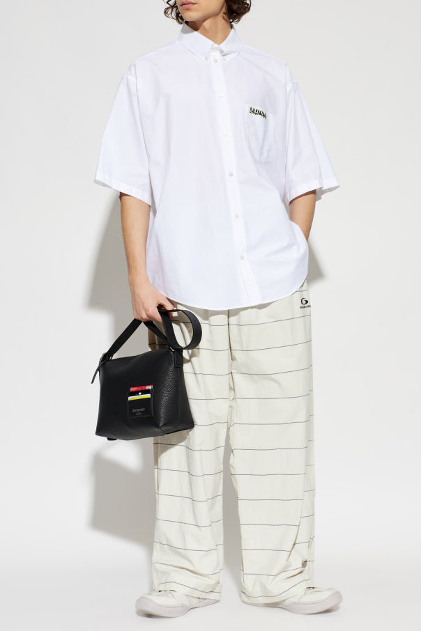Balenciaga cream Ribbed sweatpants 2