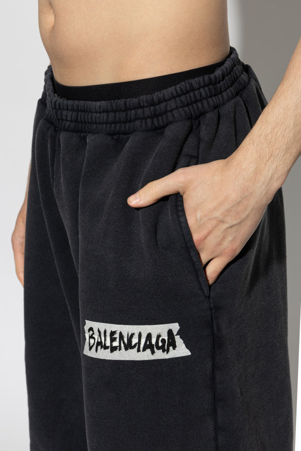 Balenciaga GREY Wide-leg sweatpants 5