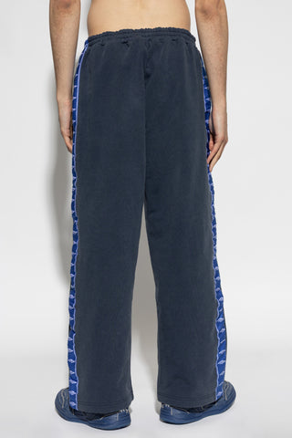 Balenciaga NAVY BLUE Wide-leg sweatpants 4