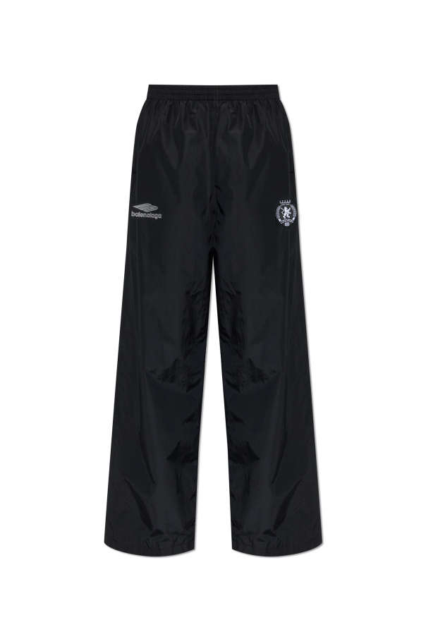 Balenciaga BLACK Sweatpants with logo patch 1