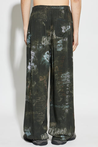 Balenciaga GREEN Loose-fit printed trousers 4