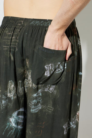 Balenciaga GREEN Loose-fit printed trousers 5