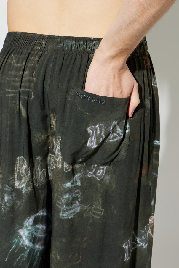 Balenciaga GREEN Loose-fit printed trousers 5
