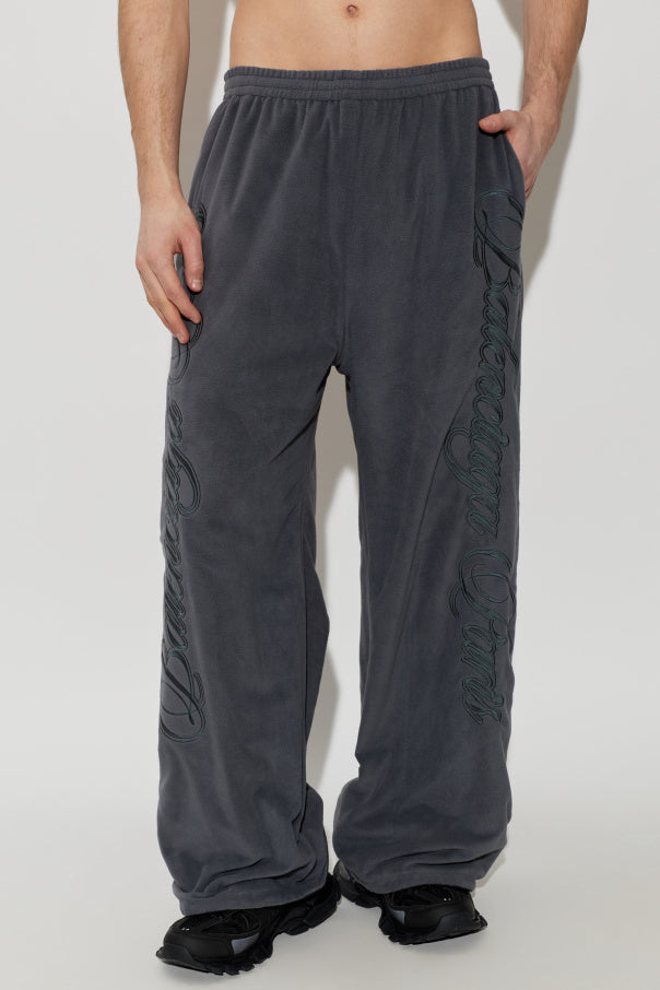 Balenciaga BLACK Reversible sweatpants with logo 6