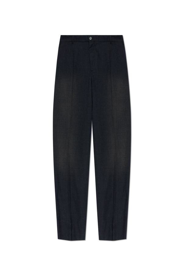 Balenciaga BLACK Wool trousers with crease 1