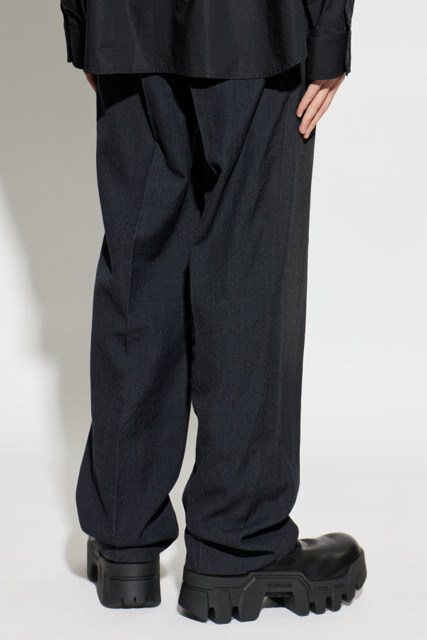 Balenciaga BLACK Wool trousers with crease 4