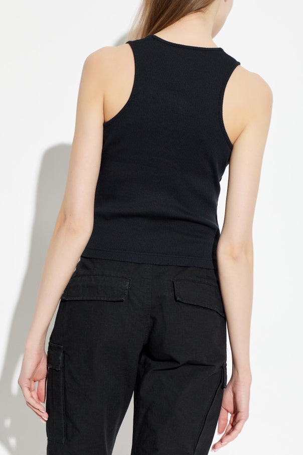 Balenciaga BLACK Ribbed sleeveless top 4