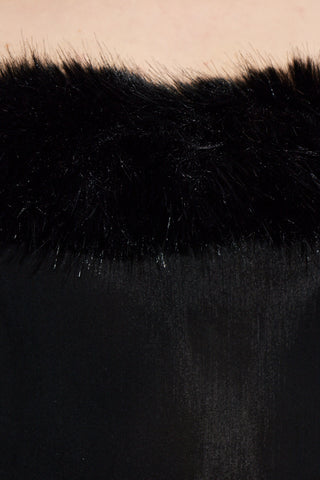 Balenciaga BLACK Top with faux fur 5