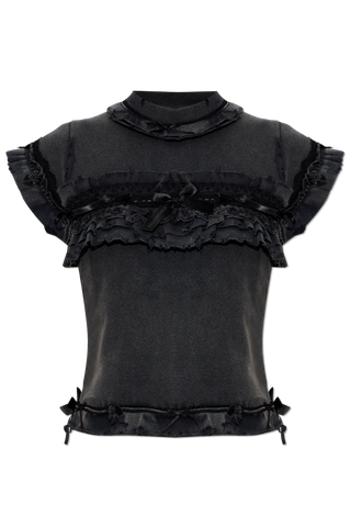 Balenciaga GREY T-shirt with decorative ruffles 1