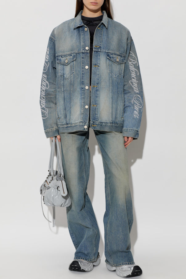 Balenciaga GREY T-shirt with decorative ruffles 2