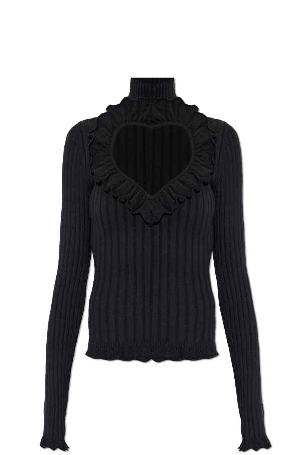 Balenciaga BLACK Top with a decorative cut-out 1