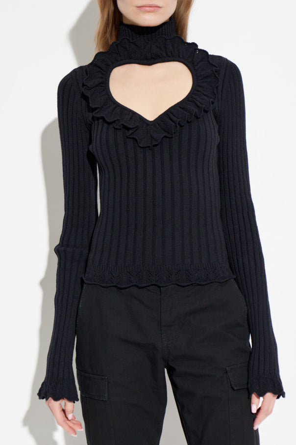 Balenciaga BLACK Top with a decorative cut-out 3