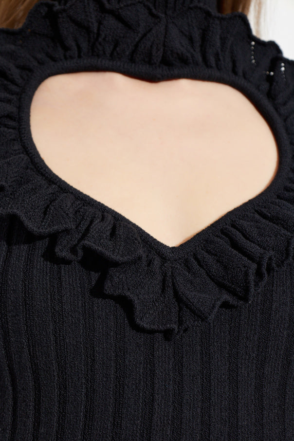 Balenciaga BLACK Top with a decorative cut-out 5