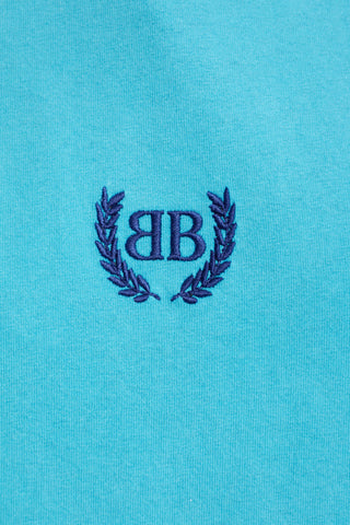 Balenciaga BLUE T-shirt with embroidered logo 5