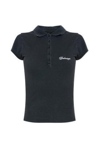 Balenciaga BLACK Cotton polo 1