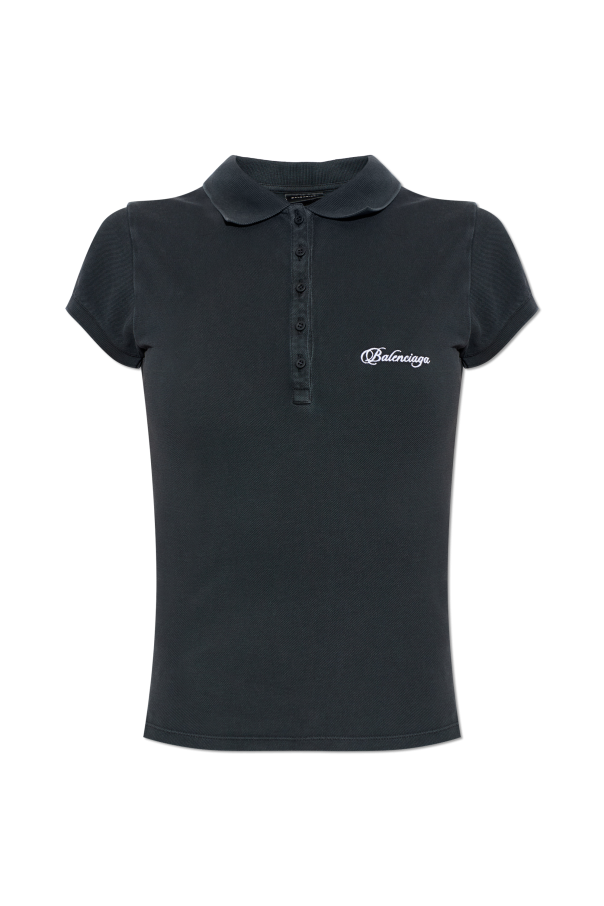 Balenciaga BLACK Cotton polo 1
