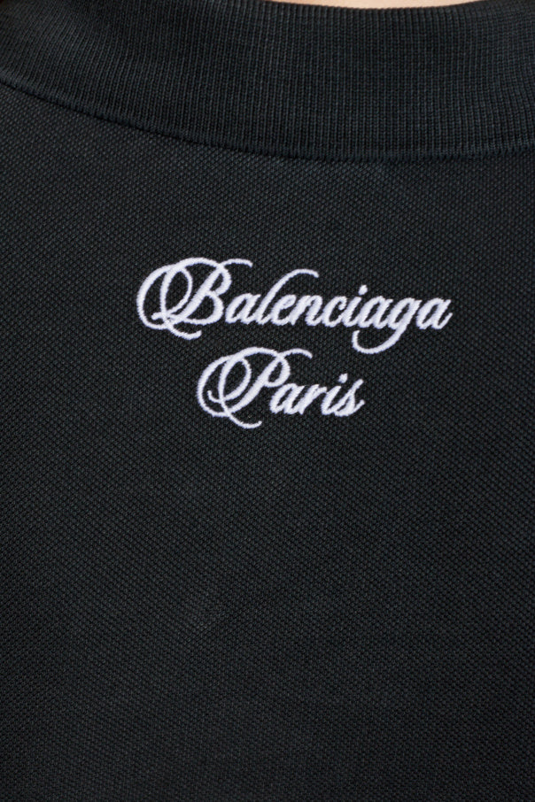 Balenciaga BLACK Cotton polo 5