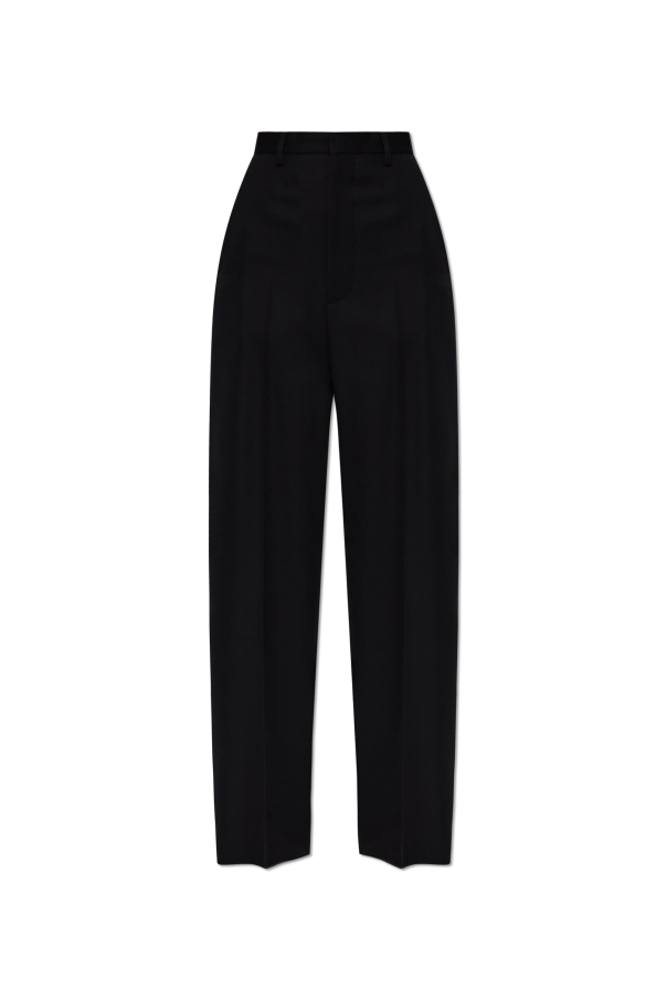 Balenciaga BLACK High-waisted wool trousers 1