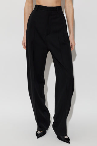 Balenciaga BLACK High-waisted wool trousers 3