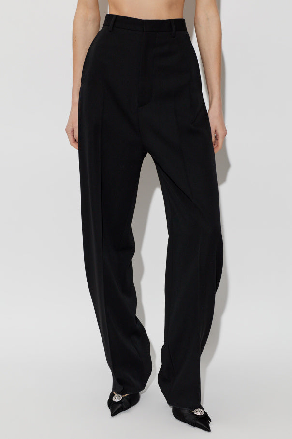 Balenciaga BLACK High-waisted wool trousers 3