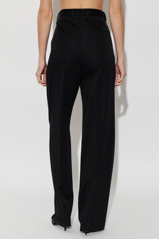 Balenciaga BLACK High-waisted wool trousers 4