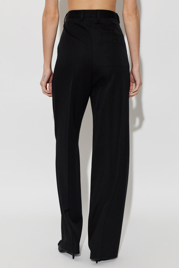 Balenciaga BLACK High-waisted wool trousers 4