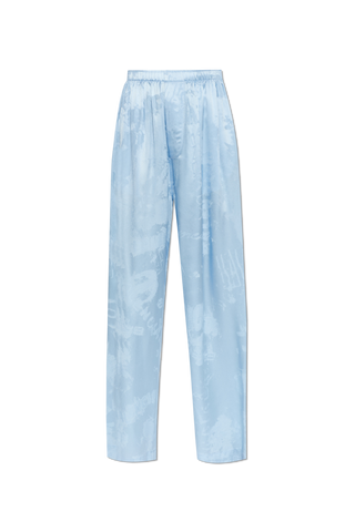 Balenciaga BLUE Loose-fit silk trousers 1
