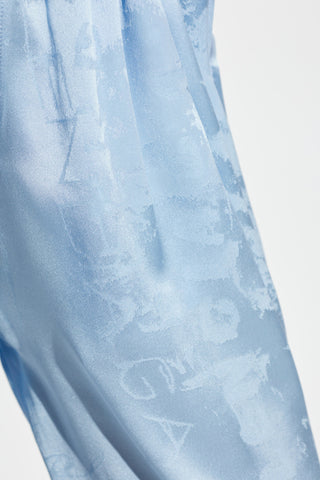 Balenciaga BLUE Loose-fit silk trousers 5