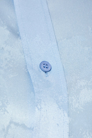 Balenciaga BLUE Silk shirt with pocket 5