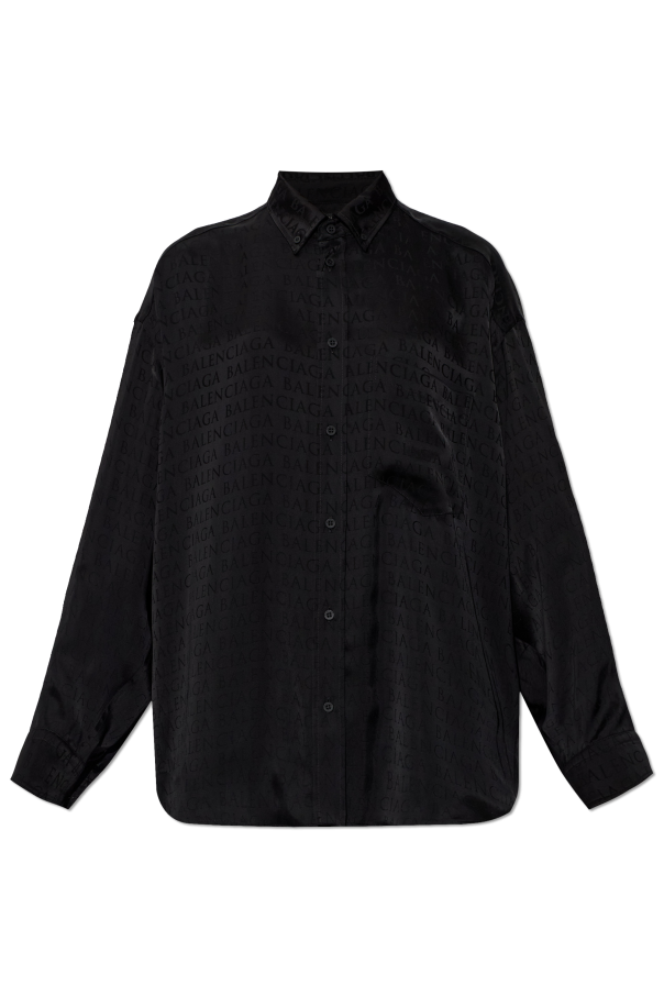 Balenciaga BLACK Shirt with monogram 1