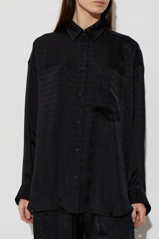 Balenciaga BLACK Shirt with monogram 3