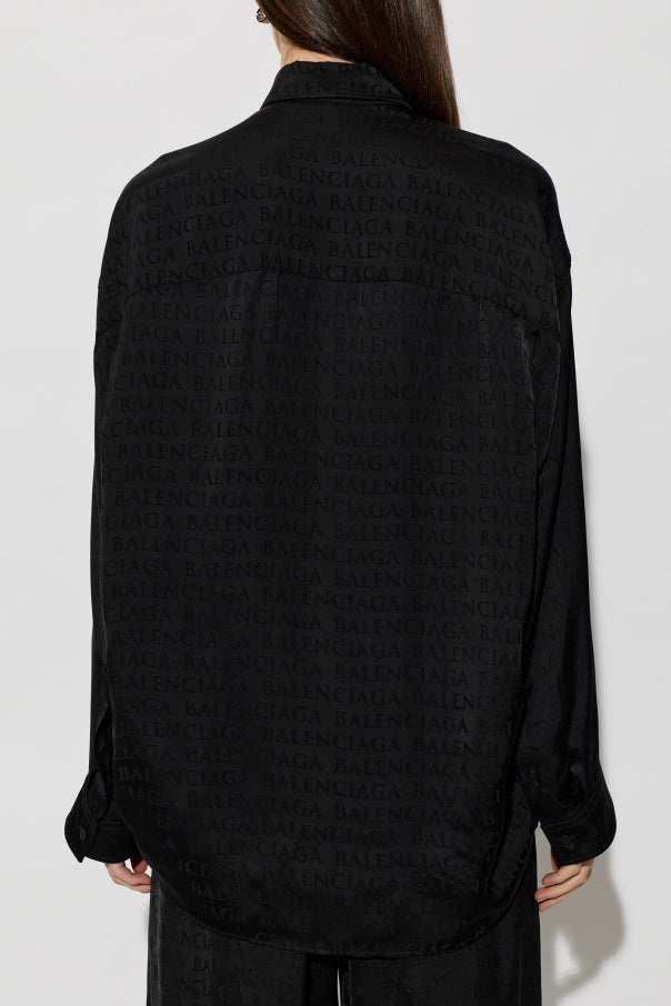 Balenciaga BLACK Shirt with monogram 4