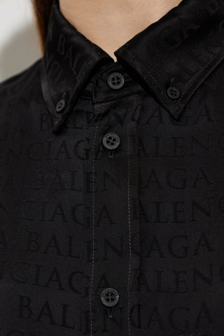 Balenciaga BLACK Shirt with monogram 5