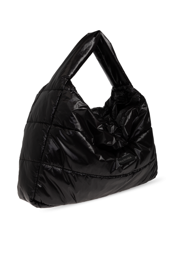 Balenciaga BLACK Handbag with logo patch 4